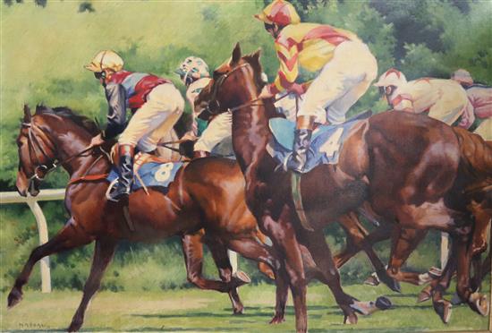 William Nassau (1926-2001) Running Clear Away 1989 20 x 30in.